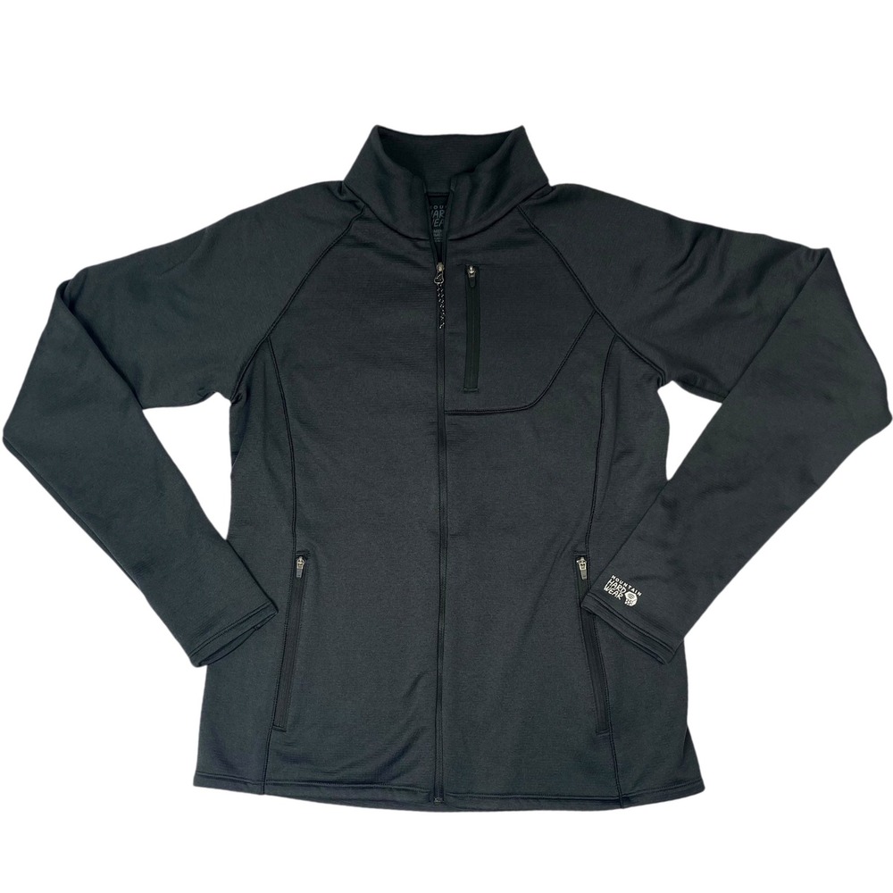 Mountain Hardwear Glacial Trail Full-Zip Jacket‎ Black Womens Sz S Outdoor $130